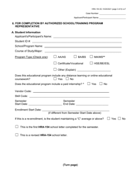 Form HRA-154 Human Resources Administration School/Training Enrollment Letter - New York City (Bengali), Page 3