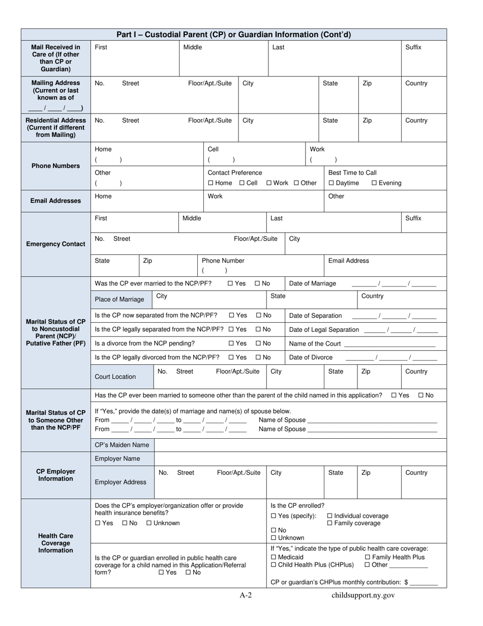 Form LDSS-4882 Application / Referral for Child Support Services - New York, Page 10