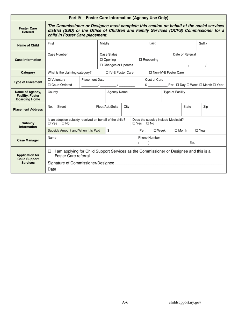 Form LDSS-4882 Application / Referral for Child Support Services - New York, Page 14
