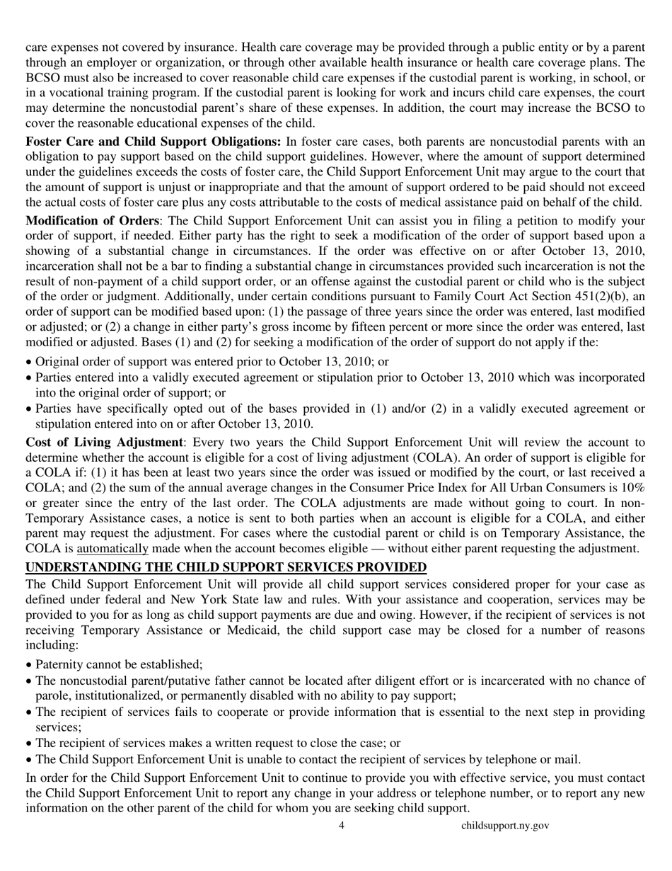 Form LDSS-4882 Application / Referral for Child Support Services - New York, Page 5