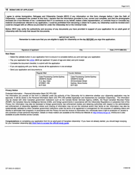 Form CIT0002 Application for Canadian Citizenship Adults (18 Years of Age or Older) Applying Under Subsection 5(1) - Canada, Page 8