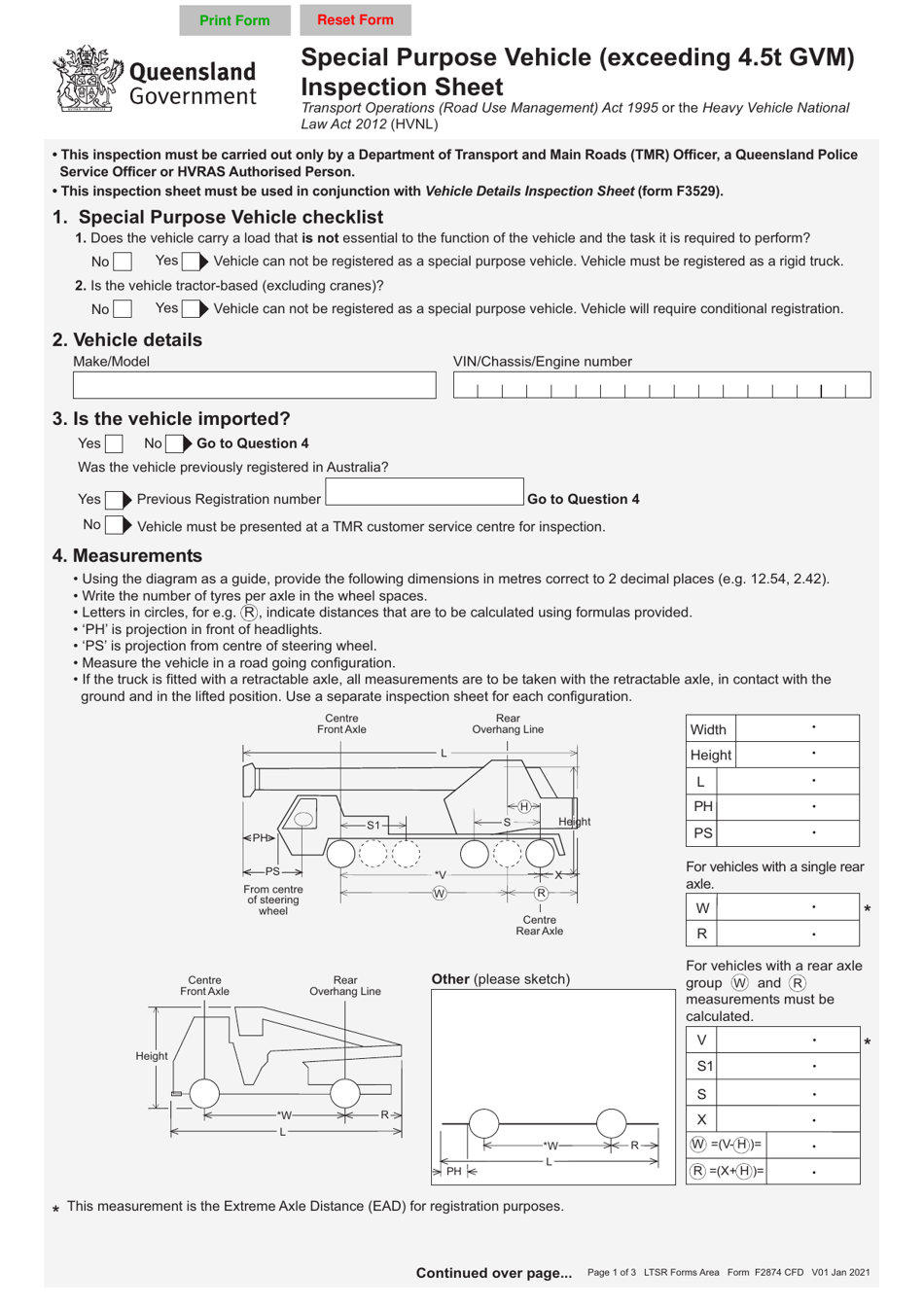 Form F2874 Fill Out, Sign Online and Download Fillable PDF