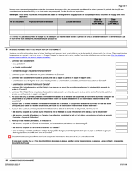 Forme CIT0003 Demande De Citoyennete Canadienne - Enfants Mineurs (Moins De 18 Ans) En Vertu Du Paragraphe 5(1) - Canada (French), Page 5