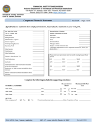 Section 8 Corporate Financial Statement - Arizona, Page 3