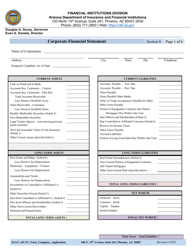 Document preview: Section 8 Corporate Financial Statement - Arizona