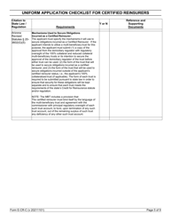 Form E-CR-C Uniform Application Checklist for Certified Reinsurers - Arizona, Page 5