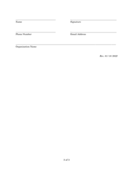 Participant Agreement - Online Voter Registration Unique Url Program - Arizona, Page 3