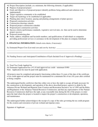 Creation and Restoration of Private Wetlands and Riparian Zones Tax Credit Application - Arkansas, Page 3