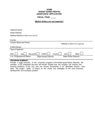 Home Tenant Based Rental Assistance Application - Arkansas, Page 4