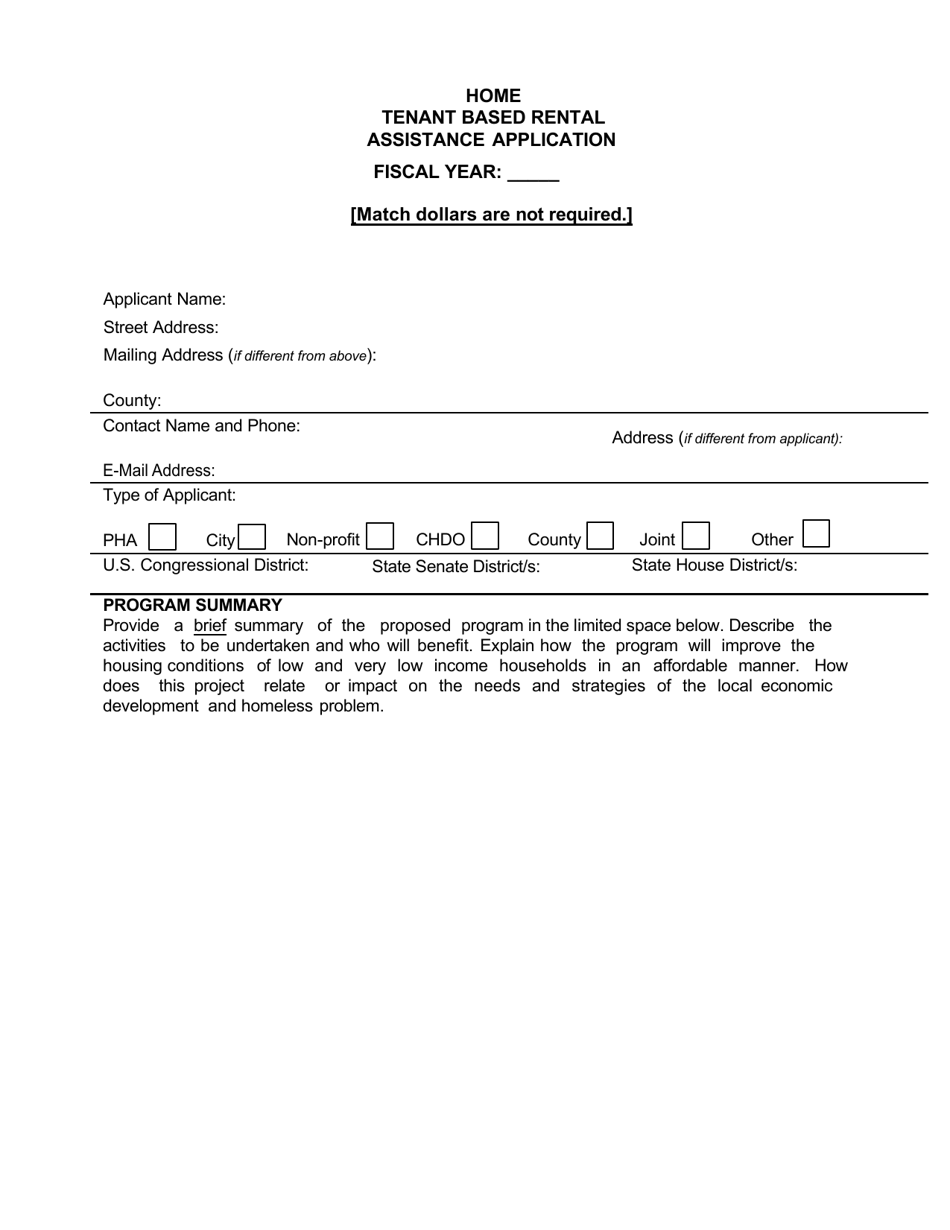 Home Tenant Based Rental Assistance Application - Arkansas, Page 4