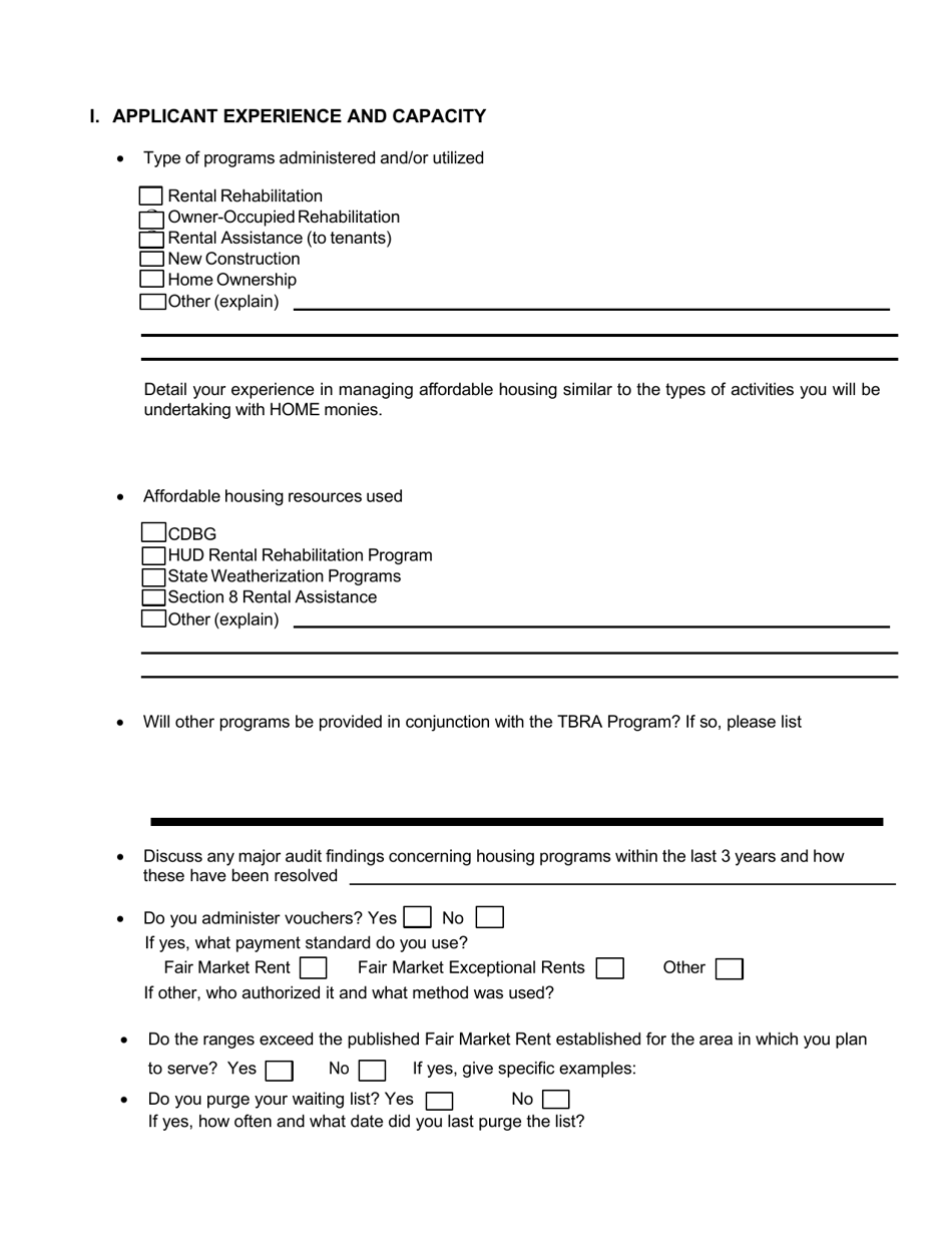 Arkansas Home Tenant Based Rental Assistance Application Fill Out, Sign Online and Download
