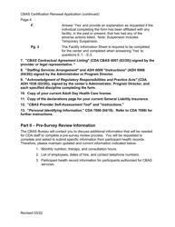 Community-Based Adult Services Certification Renewal Instructions and Application - California, Page 4