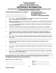 Amended Class Application - Commercial - Arkansas, Page 5