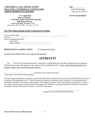 Amended Class Application - Only for a Commercial Contractor - Adding Residential Builder - Arkansas, Page 2