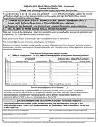 Form DPR578 Golden Bear Pass Application - California, Page 2