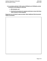 Form EED-4000 Program Self-evaluation Form - California, Page 5