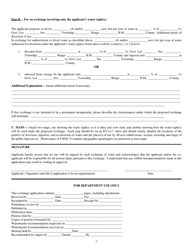 Form 240 Application for Exchange of Water - Idaho, Page 2