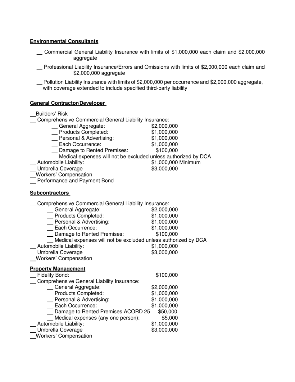 Insurance Checklist - Georgia (United States), Page 10
