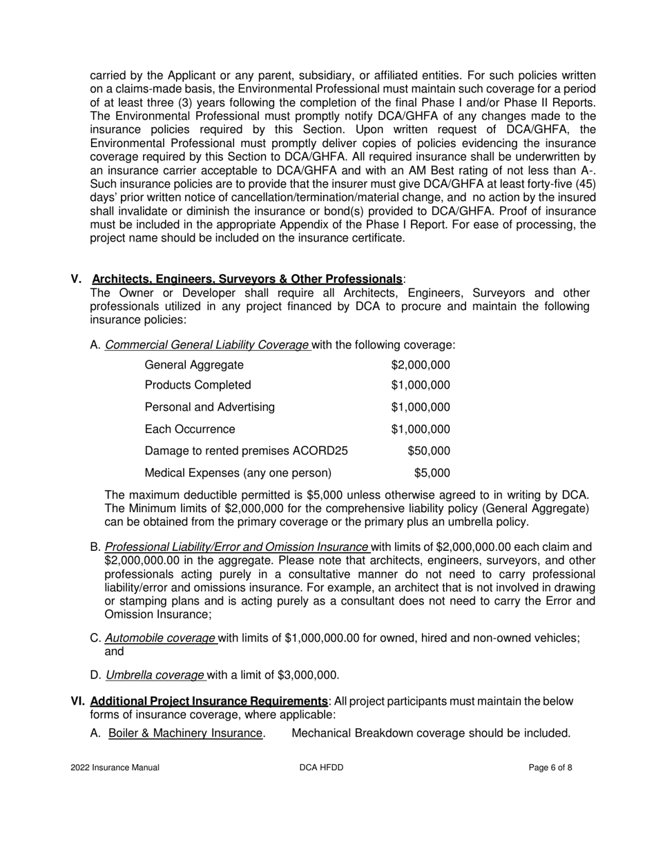 Insurance Checklist - Georgia (United States), Page 6