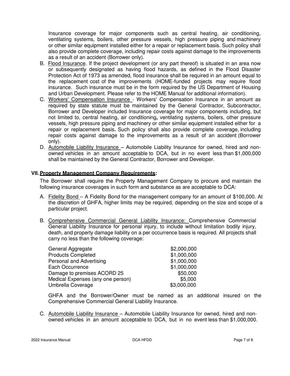 Insurance Checklist - Georgia (United States), Page 7