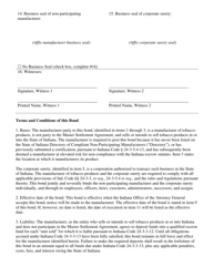 Non-participating Manufacturer Corporate Surety Bond - Indiana, Page 2