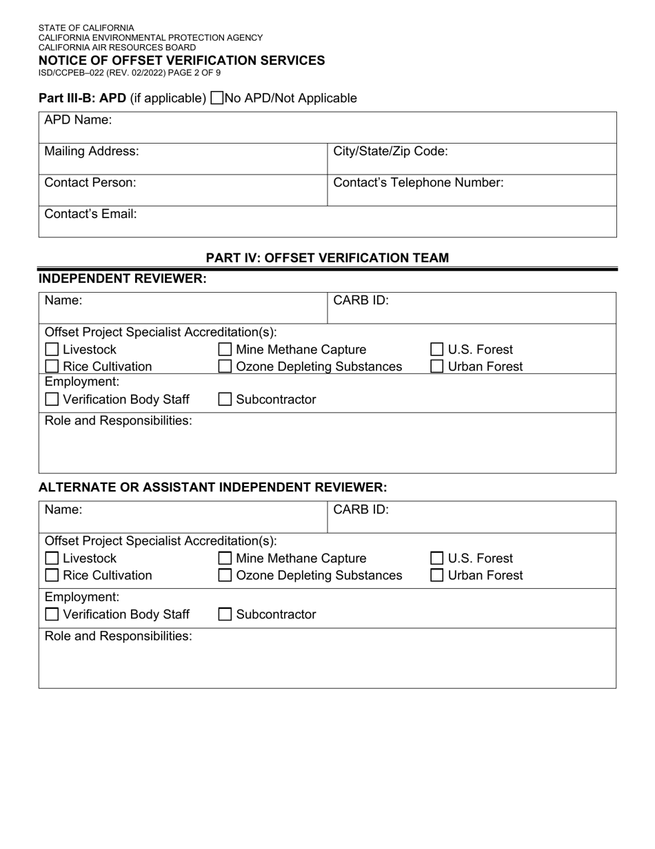 Form ISD / CCPEB-022 Notice of Offset Verification Services - California, Page 2