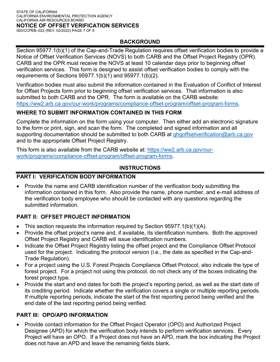 Form ISD / CCPEB-022 Notice of Offset Verification Services - California, Page 7
