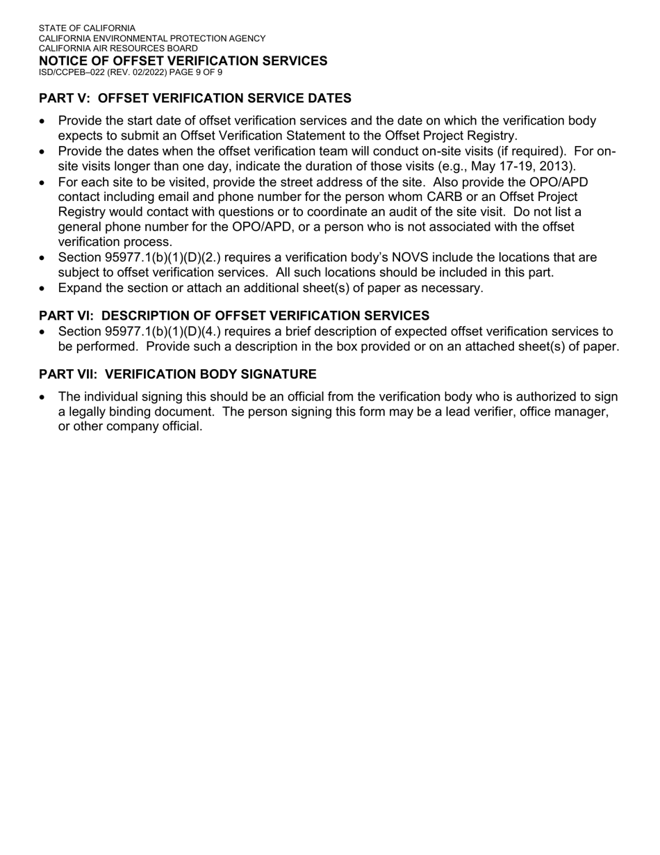 Form ISD / CCPEB-022 Notice of Offset Verification Services - California, Page 9