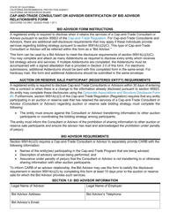 Form ISD/CCPEB-133 CAP-And-Trade Consultant or Advisor Identification of Bid Advisor Relationships Form - California