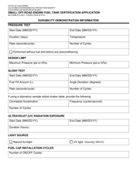 Form MLD/QMB-812 Small off-Road Engine Fuel Tank Certification Application - California, Page 2