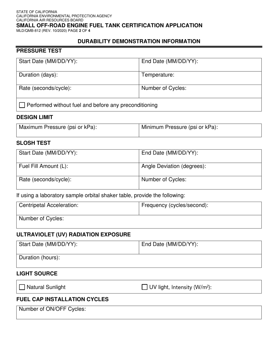 Form MLD/QMB812 Fill Out, Sign Online and Download Fillable PDF