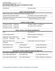 Form MSCD/TACTB-112B (TRUCRS Form 112B) Vehicle Information Form - California