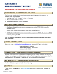 Form 37M-302 Supervisor Self-assessment Report - California