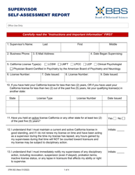 Form 37M-302 Supervisor Self-assessment Report - California, Page 3