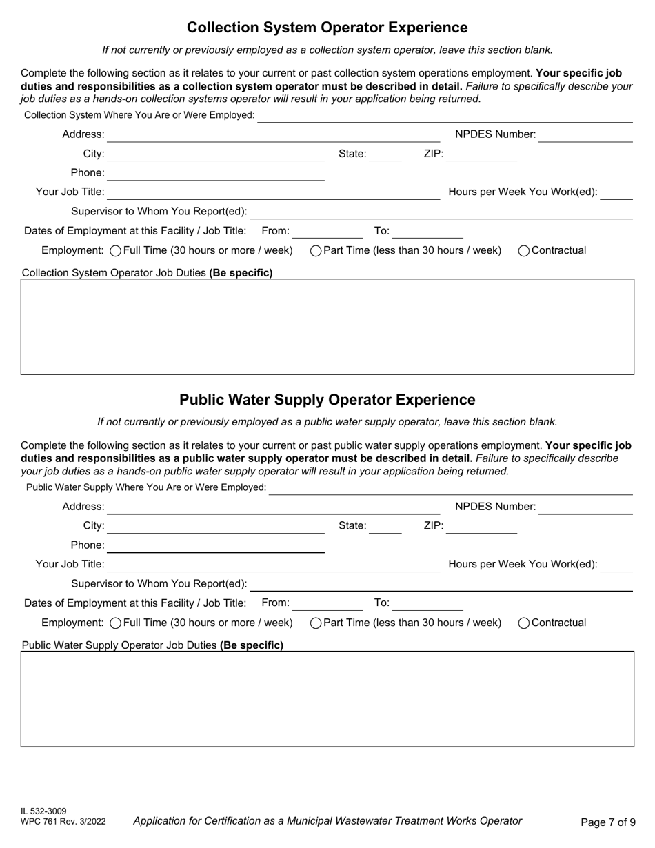 Form IL5323009 (WPC761) Fill Out, Sign Online and Download Fillable PDF, Illinois