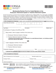 Form G1ERS Membership Election Form for Vested Members of the Employees&#039; Retirement System or Teachers Retirement System - Georgia (United States), Page 2