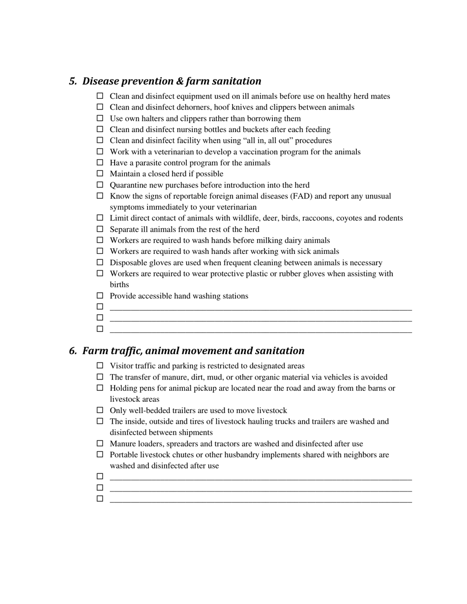 Biosecurity Plan - Indiana, Page 3