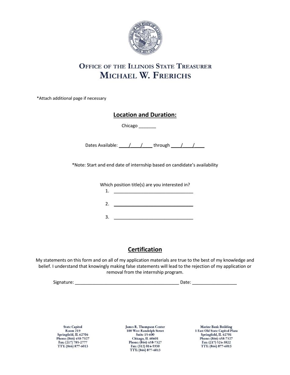 Internship Program Application - Illinois, Page 4