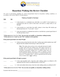 Document preview: Hazardous Walking Site Review Checklist - Florida