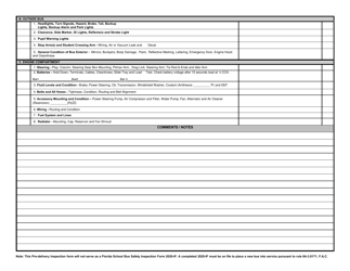 Form 2020-PDI Pre-delivery Inspection Form - Florida, Page 2