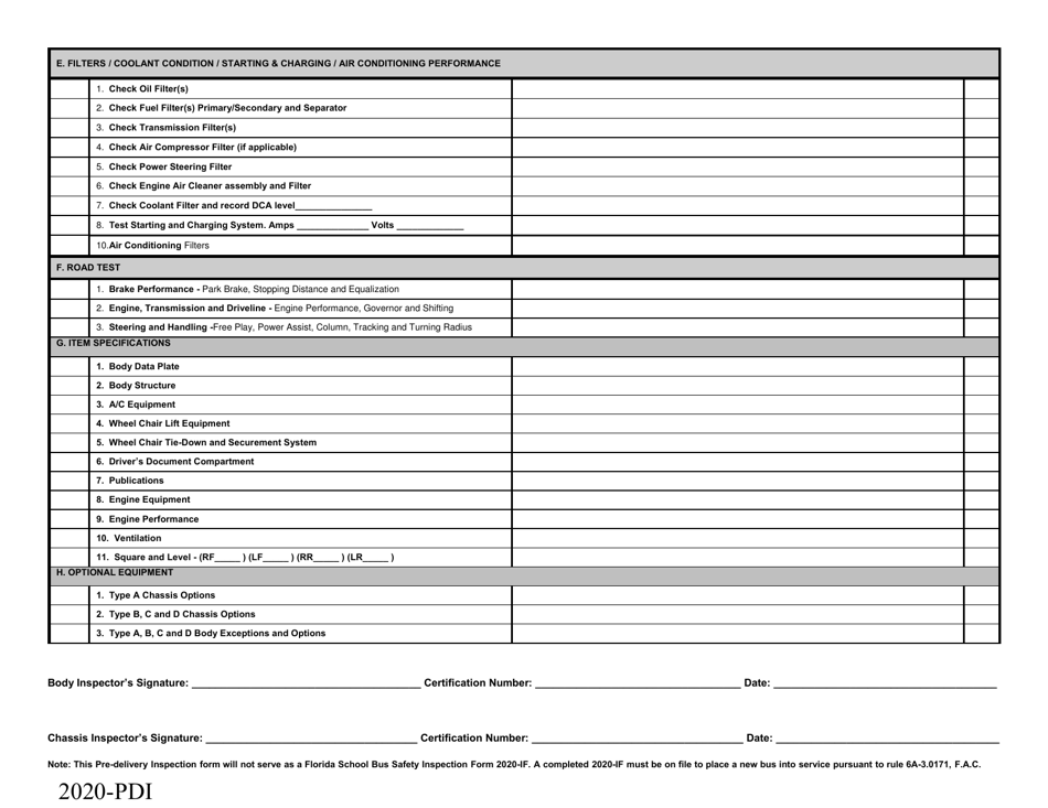 Form 2020-pdi - Fill Out, Sign Online And Download Fillable Pdf 