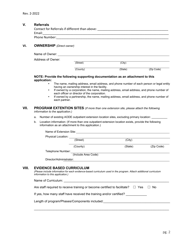 Application for Approved Program Status With the Kentucky Department of Corrections for Substance Use Treatment Providers - Kentucky, Page 2