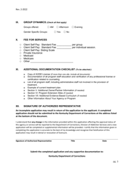Application for Approved Program Status With the Kentucky Department of Corrections for Substance Use Treatment Providers - Kentucky, Page 3