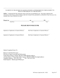Retail License Application - Maine, Page 4