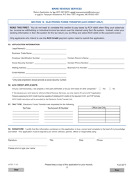 Document preview: Form EFT Section 10 Electronic Funds Transfer (ACH Credit Only) - Maine