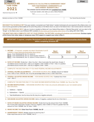Document preview: Form 1040ME Schedule NR Schedule for Calculating the Nonresident Credit - Part-Year Residents, Nonresidents and "safe Harbor" Residents Only - Maine