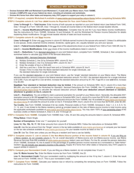 Form 1040ME Schedule NRH Schedule for Apportionment and for Calculating the Nonresident Credit for Married Person Electing to File Single - Maine, Page 2