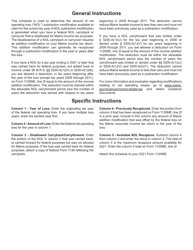 Form 1120ME Schedule NOL Schedule for Calculating Net Operating Loss (Nol) Recapture Subtraction Modification - Maine, Page 2