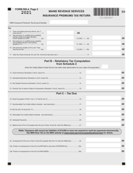 Form INS-4 Insurance Premiums Tax Return - Maine, Page 2