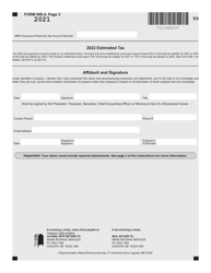 Form INS-4 Insurance Premiums Tax Return - Maine, Page 3